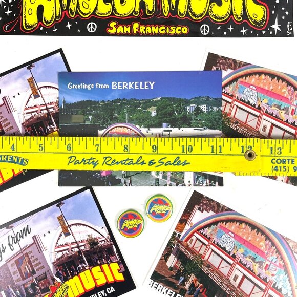 Amoeba Music Berkeley San Francisco CA 10 Tote Bag Button Postcard Sticker Lot - Picture 5 of 15